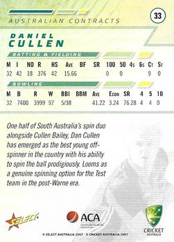 2007-08 Select #33 Daniel Cullen Back