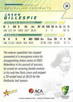 2007-08 Select #34 Jason Gillespie Back