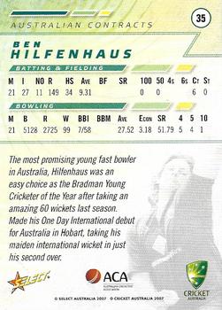 2007-08 Select #35 Ben Hilfenhaus Back