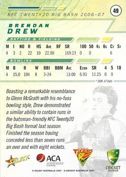 2007-08 Select #49 Brendan Drew Back