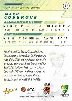 2007-08 Select #77 Mark Cosgrove Back
