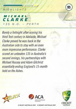 2007-08 Select #95 Michael Clarke Back