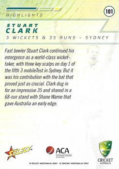 2007-08 Select #101 Stuart Clark Back