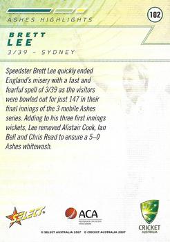 2007-08 Select #102 Brett Lee Back