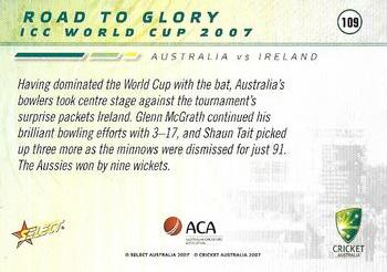 2007-08 Select #109 Australia vs Ireland Back