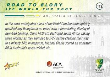 2007-08 Select #112 Australia vs South Africa Back