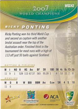 2007-08 Select - World Cup Hat-Trick #WSC42 Ricky Ponting Back