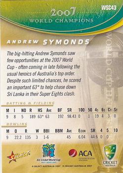 2007-08 Select - World Cup Hat-Trick #WSC43 Andrew Symonds Back