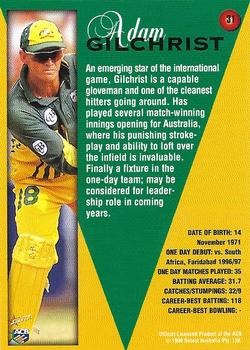 1998-99 Select Tradition Retail #31 Adam Gilchrist Back
