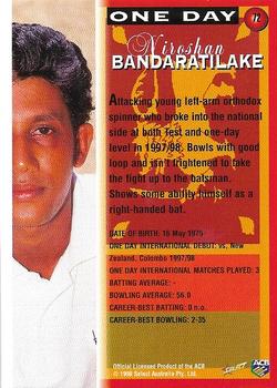 1998-99 Select Tradition Retail #72 Niroshan Bandaratilake Back