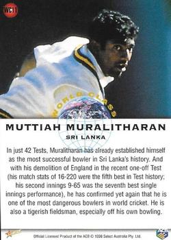 1998-99 Select Tradition Retail - World Class #WC11 Muttiah Muralitharan Back