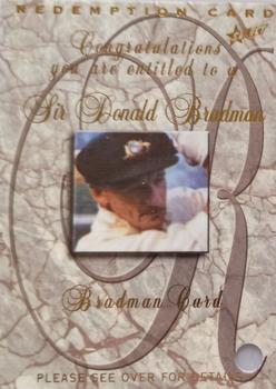 1998-99 Select Tradition Retail - Invincibles Signature Redemption #DSR1 Don Bradman Front