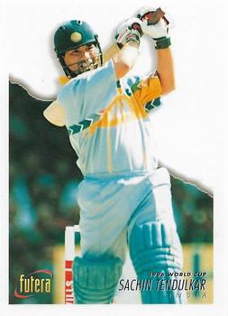 1996 Futera World Cup #34 Sachin Tendulkar Front