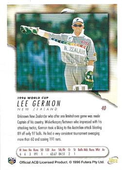 1996 Futera World Cup #40 Lee Germon Back