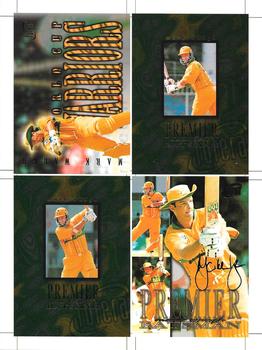 1996 Futera World Cup #NNO World Cup Premier Batsman Futera Authentic Merchandise Uncut Block Of 4 Front