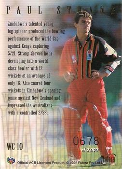 1996 Futera World Cup - World Cup Warriors #WC10 Paul Strang Back