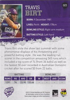 2012-13 SEP T20 Big Bash League #023 Travis Birt Back