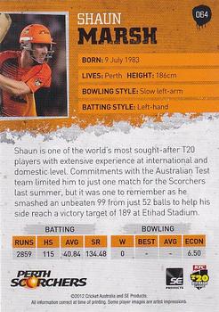 2012-13 SEP T20 Big Bash League #064 Shaun Marsh Back