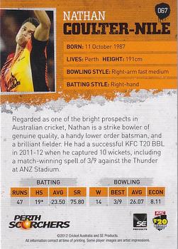 2012-13 SEP T20 Big Bash League #067 Nathan Coulter-Nile Back