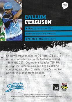 2012-13 SEP T20 Big Bash League #091 Callum Ferguson Back