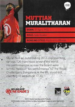 2012-13 SEP T20 Big Bash League #098 Muttiah Muralitharan Back