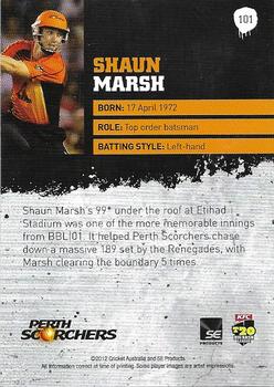 2012-13 SEP T20 Big Bash League #101 Shaun Marsh Back