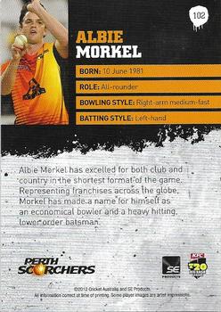 2012-13 SEP T20 Big Bash League #102 Albie Morkel Back