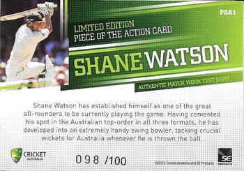 2012-13 SEP T20 Big Bash League #POA1 Shane Watson Back