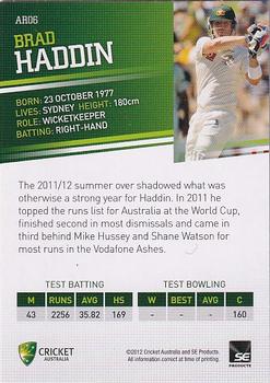 2012-13 SEP T20 Big Bash League - Test Representatives #AR06 Brad Haddin Back