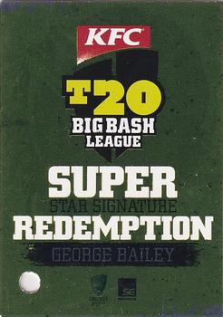 2012-13 SEP T20 Big Bash League - Superstar Signature Redemption #SSS2R George Bailey Front