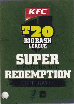 2012-13 SEP T20 Big Bash League - Superstar Signature Redemption #SSS6R Chris Gayle Front