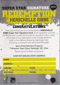 2012-13 SEP T20 Big Bash League - Superstar Signature Redemption #SSS7R Herschelle Gibbs Back