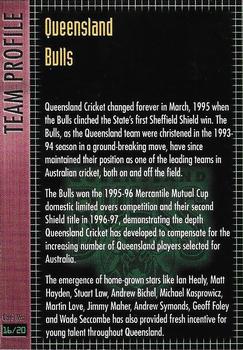 1997-98 Queensland Bulls Cricket #16 Queensland Bulls Back
