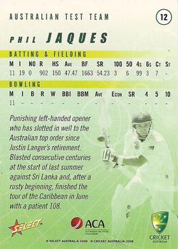2008-09 Select Cricket Australia #12 Phil Jaques Back
