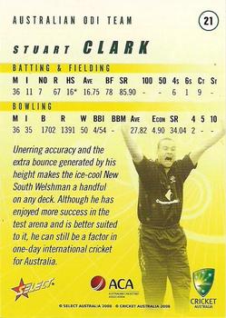 2008-09 Select Cricket Australia #21 Stuart Clark Back