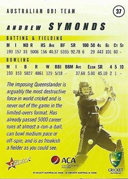 2008-09 Select Cricket Australia #37 Andrew Symonds Back