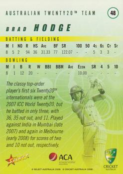 2008-09 Select Cricket Australia #48 Brad Hodge Back