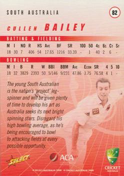 2008-09 Select Cricket Australia #82 Cullen Bailey Back