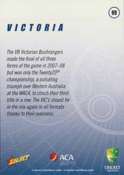 2008-09 Select Cricket Australia #99 Victoria Logo Back