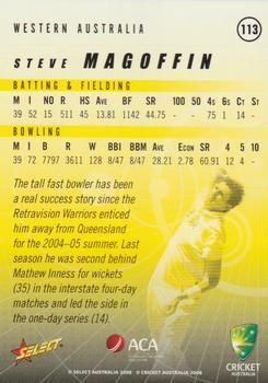 2008-09 Select Cricket Australia #113 Steve Magoffin Back