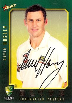 2008-09 Select Cricket Australia - Cricket Australia Elite Contracted Players #FS11 David Hussey Front
