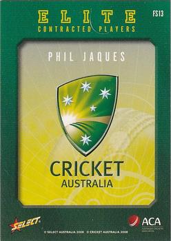 2008-09 Select Cricket Australia - Cricket Australia Elite Contracted Players #FS13 Phil Jaques Back