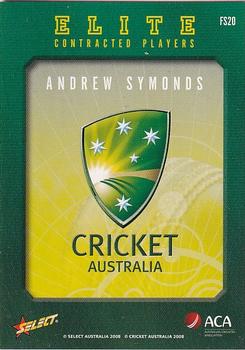2008-09 Select Cricket Australia - Cricket Australia Elite Contracted Players #FS20 Andrew Symonds Back