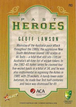 2008-09 Select Cricket Australia - Past Heroes #PH3 Geoff Lawson Back