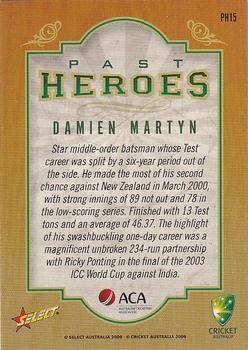 2008-09 Select Cricket Australia - Past Heroes #PH15 Damien Martyn Back