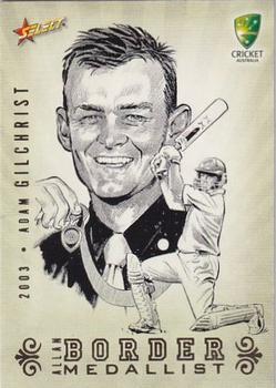 2008-09 Select Cricket Australia - Allan Border Medallist Sketch #BMS4 Adam Gilchrist Front