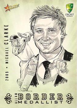 2008-09 Select Cricket Australia - Allan Border Medallist Sketch #BMS6 Michael Clarke Front
