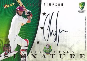 2008-09 Select Cricket Australia - State Stars Signatures #S3 Chris Simpson Front