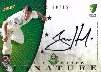 2008-09 Select Cricket Australia - State Stars Signatures #S4 James Hopes Front