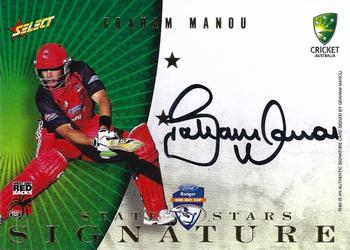 2008-09 Select Cricket Australia - State Stars Signatures #S5 Graham Manou Front